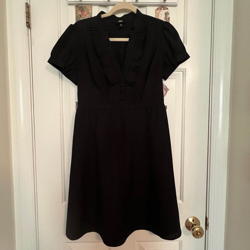 Mini Knee Length Black Gothic Coquette Babydoll Dress